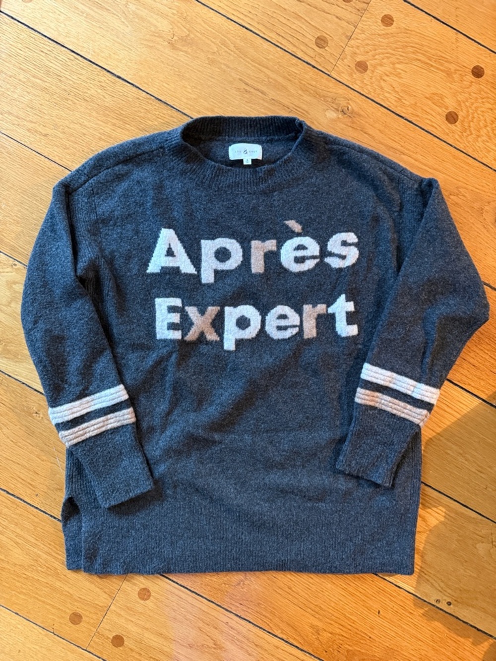 Lou & Grey Navy 'Après Expert' Crewneck Sweater with Stripes